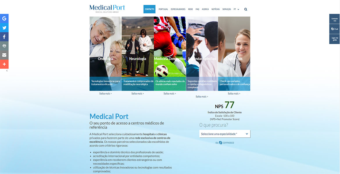 ALFASOFT Provides Support and Evolutive Maintenance and SEO services for Medical Port